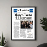 Fac-simile Pagina di Giornale Laurea Personalizzata – Idea Regalo Divertente