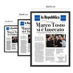 Fac-simile Pagina di Giornale Laurea Personalizzata – Idea Regalo Divertente