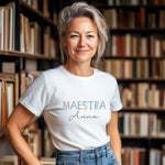 T-shirt personalizzata Maestra con nome - Matite