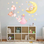 Adesivi Murali per Bambini - Kit Dolce Notte con Orsetti e Coniglietti-Adesivi decorativi-Lol T-shirt