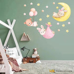 Adesivi Murali per Bambini - Kit Dolce Notte con Orsetti e Coniglietti-Adesivi decorativi-Lol T-shirt