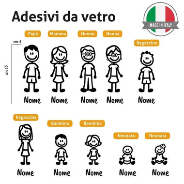 Adesivi per Auto Famiglia a Bordo con Soggetto a scelta-adesivi per auto-Lol T-shirt