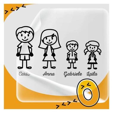 Adesivi per Auto Famiglia a Bordo con Soggetto a scelta-adesivi per auto-Lol T-shirt