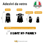 Adesivi per Auto Minions Famiglia a Bordo con Colore a scelta-adesivi per auto-Lol T-shirt