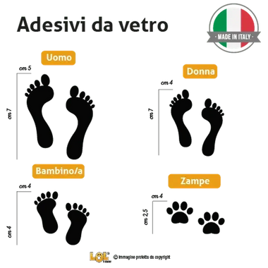 Adesivi per Auto Piedini Famiglia a Bordo con Colore a scelta-adesivi per auto-Lol T-shirt
