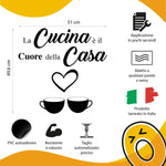 Adesivi per Muro Cucina - La Cucina è il Cuore della Casa-Adesivi decorativi-Lol T-shirt