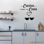 Adesivi per Muro Cucina - La Cucina è il Cuore della Casa-Adesivi decorativi-Lol T-shirt