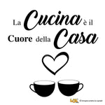 Adesivi per Muro Cucina - La Cucina è il Cuore della Casa-Adesivi decorativi-Lol T-shirt