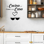 Adesivi per Muro Cucina - La Cucina è il Cuore della Casa-Adesivi decorativi-Lol T-shirt