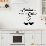 Adesivi per Muro Cucina - La Cucina è il Cuore della Casa-Adesivi decorativi-Lol T-shirt