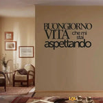 Adesivo Buongiorno Vita che mi stai aspettando-Adesivi decorativi-Lol T-shirt