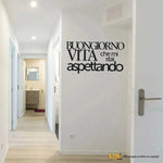 Adesivo Buongiorno Vita che mi stai aspettando-Adesivi decorativi-Lol T-shirt