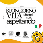 Adesivo Buongiorno Vita che mi stai aspettando-Adesivi decorativi-Lol T-shirt