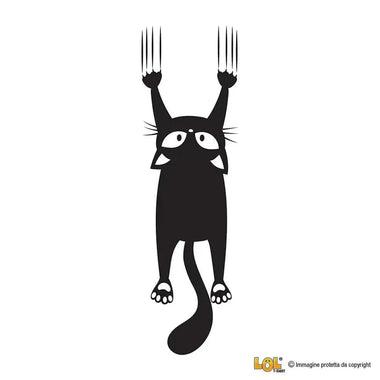 Adesivo Murale Gatto che Graffia – Decorazione per Pareti e Mobili-Adesivi decorativi-Lol T-shirt