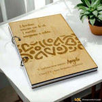 Agenda ad Anelli in Legno per Maestra Personalizzata con Nome e Dedica - Cuori-Agenda Maestra-Lol T-shirt
