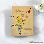Agenda ad Anelli in Legno per Maestra Personalizzata con Nome e Dedica - Farfalle-Agenda Maestra-Lol T-shirt