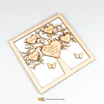 Albero della vita famiglia personalizzato con nomi Legno e Glitter-Albero della vita in legno-Lol T-shirt