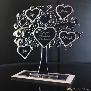 Albero della vita Nonni personalizzato con nomi Plexiglass – Idea Regalo per i Nonni, Festa dei Nonni-Albero della vita in plexiglass-Lol T-shirt