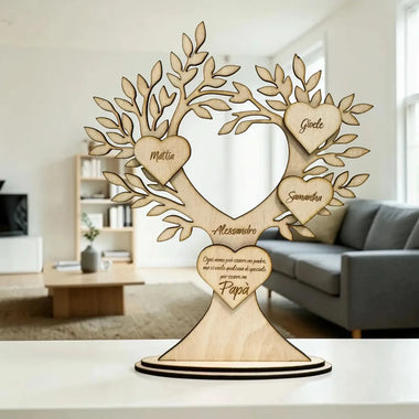 Albero della Vita per Papà Personalizzato con Nomi dei Figli in Legno-Albero della vita in legno-Lol T-shirt
