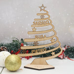 Albero in Legno Buon Natale Personalizzato con Nomi-Lol T-shirt