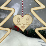 Albero in Legno Natale Personalizzato con Nomi Coppia-Lol T-shirt
