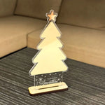 Albero Natale Personalizzato per la famiglia Plexiglass e Foglio Oro