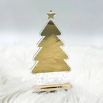 Albero Natale Personalizzato per la famiglia Plexiglass e Foglio Oro