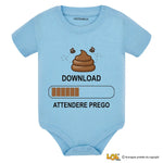 Body Neonato Divertente “Download in corso – Attendere prego”
