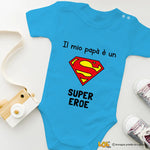 Body per Neonato Il mio papà è un super eroe