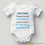 Body Neonato “Ciao Papà! Sono un maschietto” – Annuncio Dolce e Originale