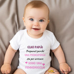 Body Neonato “Ciao Papà! Sono una femminuccia” – Annuncio Divertente per Papà