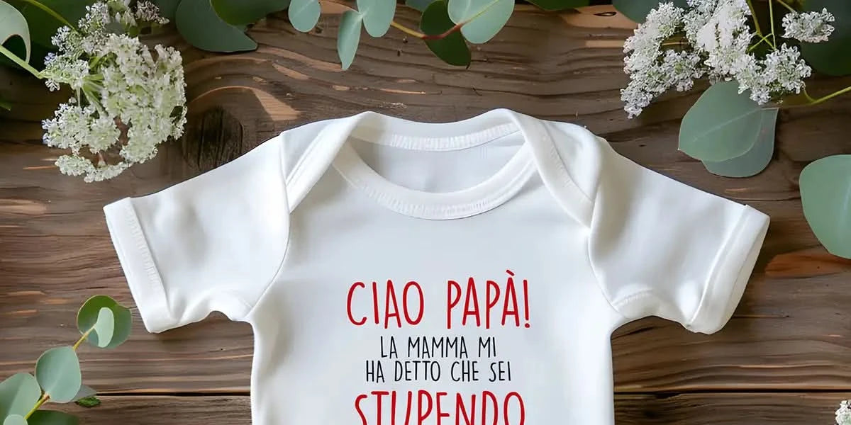 Body neonato Ciao Papà – Regalo dolce per annunciare la gravidanza