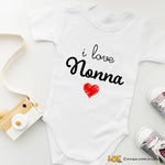Body Neonato "I Love Nonni / Nonno / Nonna" - Idea Regalo Perfetta – Idea Regalo per i Nonni, Festa dei Nonni