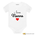 Body Neonato "I Love Nonni / Nonno / Nonna" - Idea Regalo Perfetta – Idea Regalo per i Nonni, Festa dei Nonni