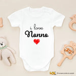 Body Neonato "I Love Nonni / Nonno / Nonna" - Idea Regalo Perfetta – Idea Regalo per i Nonni, Festa dei Nonni