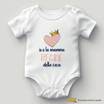 Body Neonato "Io e la mamma regine della casa" - Idea Regalo Divertente