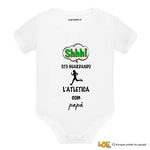 Body per Neonato Shh sto guardando l'atletica con papà