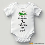 Body per Neonato Shh sto guardando l'atletica con papà
