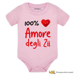 Body neonato “100% Amore degli Zii”-Body per bimbi-Lol T-shirt