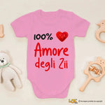 Body neonato “100% Amore degli Zii”-Body per bimbi-Lol T-shirt