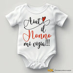 Body Neonato "Aiuto il Nonno mi vizia!!!" – Idea Regalo per i Nonni, Festa dei Nonni-Body per bimbi-Lol T-shirt