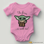 Body Neonato "Baby Yoda - La Forza sia con te" - Idea Regalo Galattica-Body per bimbi-Lol T-shirt