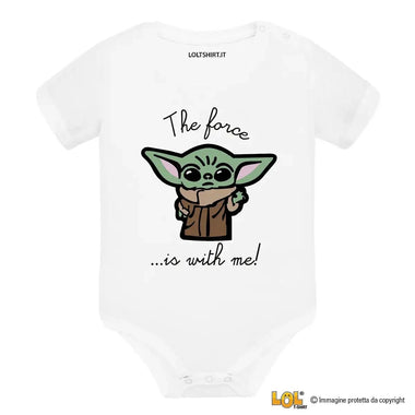 Body Neonato "Baby Yoda - La Forza sia con te" - Idea Regalo Galattica-Body per bimbi-Lol T-shirt