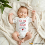 Body neonato “Ciao Papà, la Mamma mi ha detto che sei Stupendo e che Sarai un Papà Fantastico” – Regalo dolcissimo per il futuro papà-Body per bimbi-Lol T-shirt