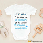 Body Neonato “Ciao Papà! Sono un maschietto” – Annuncio Dolce e Originale-Body per bimbi-Lol T-shirt