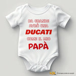 Body Neonato “Da grande avrò una Ducati come il mio papà” – Idea Regalo Originale per Piccoli Centauri-Body per bimbi-Lol T-shirt