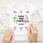 Body Neonato Divertente "Papà puoi farcela!"-Body per bimbi-Lol T-shirt