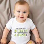 Body Neonato - Ho Tutto in Testa ma Non Riesco a Dirlo-Body per bimbi-Lol T-shirt