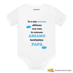 Body Neonato - Io e la Mamma Amiamo Tantissimo Papà-Body per bimbi-Lol T-shirt