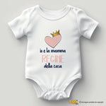 Body Neonato "Io e la mamma regine della casa" - Idea Regalo Divertente-Body per bimbi-Lol T-shirt